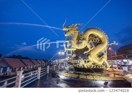 THAILAND RATCHABURI CITY DRAGON POT MONUMENT 123474828