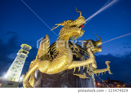 THAILAND RATCHABURI CITY DRAGON POT MONUMENT 123474829