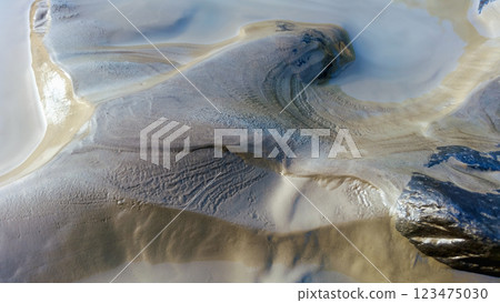 Layered Clay and Clear River Water, Taiwan. Layered Clay and Clear River Water, Taiwan. 123475030