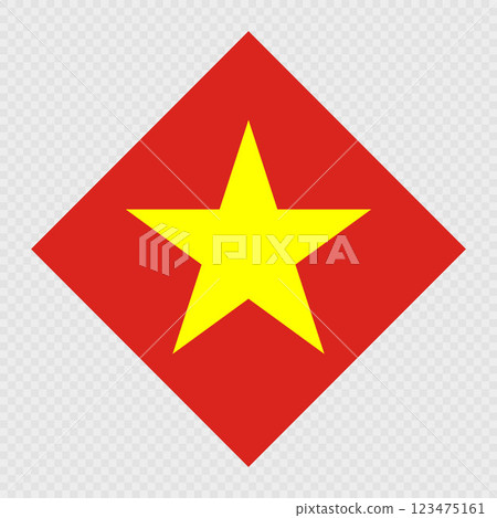Vietnam rhombus flag. Vector illustration. 123475161