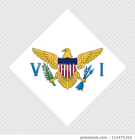 Virgin Islands rhombus flag. Vector illustration. 123475163