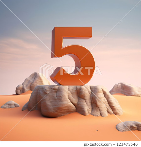 the sand in the desert. 3d render the sand in the desert. 3d render 123475540