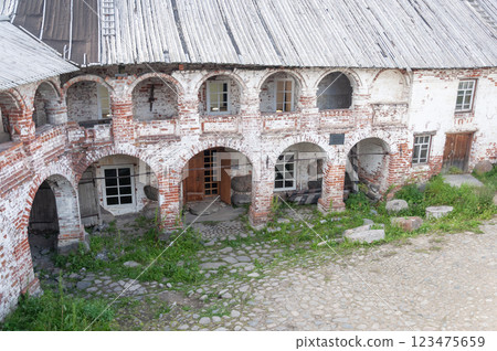 Inner courtyard and wall of Solovetsky Monastery 123475659