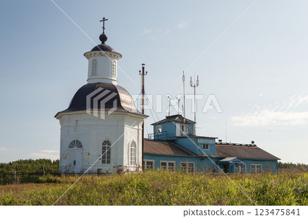 Small airport building on Solovki Small airport building on Solovki 123475841