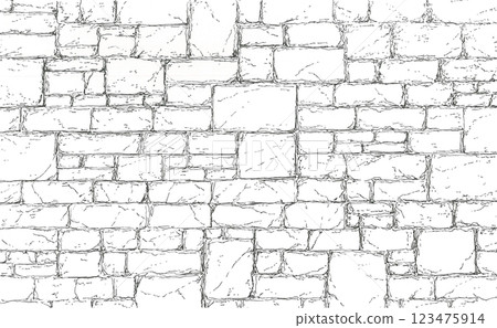 Old stone wall texture 123475914