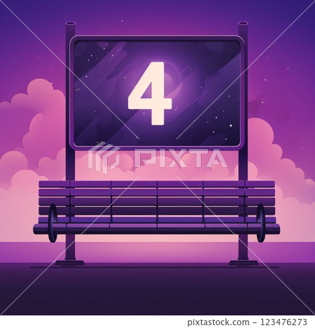 billboard. Night city background. Vector illustration. 123476273