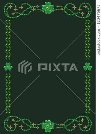 St Patricks Day vertical rectangular frame with shiny gold stars, lucky four leaves shamrock, spiral ribbons. Template for menu, poster, invitation St Patricks Day vertical rectangular frame with shiny gold stars, lucky four leaves shamrock, spiral ribbons. Template for menu, poster, invitation 123476673
