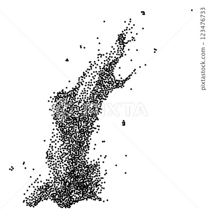 Flowing dotted particles flame 123476733