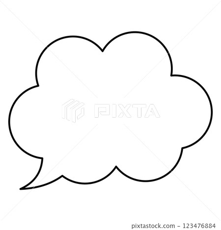 白色背景上的簡單語音氣泡圖 123476884