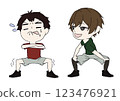 Stretching, exercise, boy 123476921