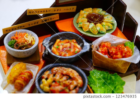 Korean food miniature Korean food miniature 123476935