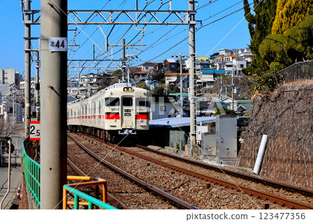 Sanyo Electric Railway, Local, Shinkaichi bound, 3000 series, car no. 3066 Sanyo Electric Railway, Local, Shinkaichi bound, 3000 series, car no. 3066 123477356