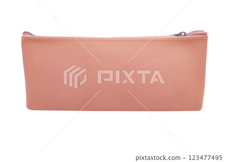 Long pencil pen case container isolated on the white background 123477495
