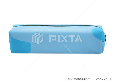 Long pencil pen case container isolated on the white background Long pencil pen case container isolated on the white background 123477505