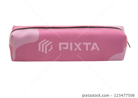 Long pencil pen case container isolated on the white background 123477506