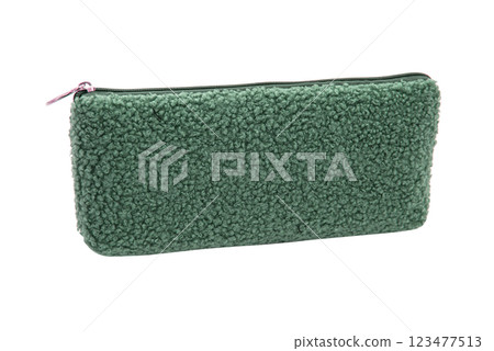 Cute pencil pen case container isolated on the white background Cute pencil pen case container isolated on the white background 123477513