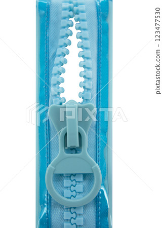 Colorful zipper plastic fabric macro for cloth industry 123477530