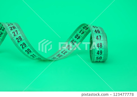 Tape measure sew diet colorful isolated on the white background 123477778