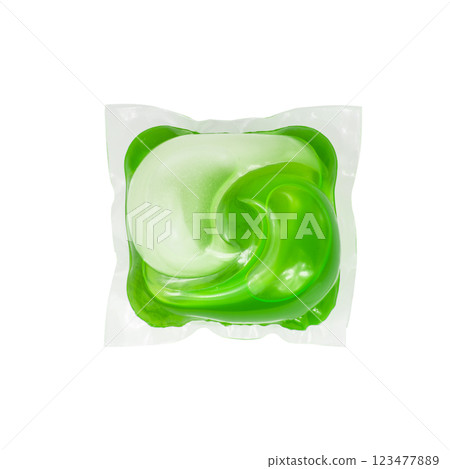 Washing gel capsule powder for cloth isolated on the white background Washing gel capsule powder for cloth isolated on the white background 123477889