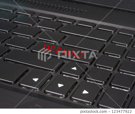 Keybord black selective focus pc laptop type background 123477922