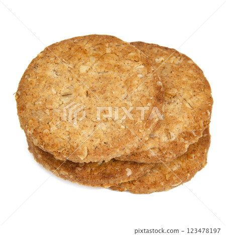 Cereal classic cookies isolated on the white background Cereal classic cookies isolated on the white background 123478197