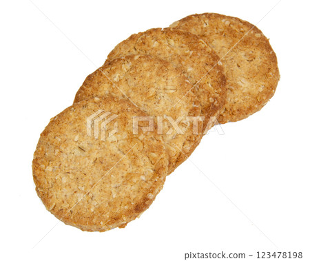 Cereal classic cookies isolated on the white background Cereal classic cookies isolated on the white background 123478198