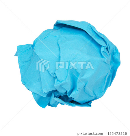 Colorful crumpled paper isolated on the white background design 123478216
