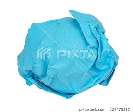 Colorful crumpled paper isolated on the white background design 123478217