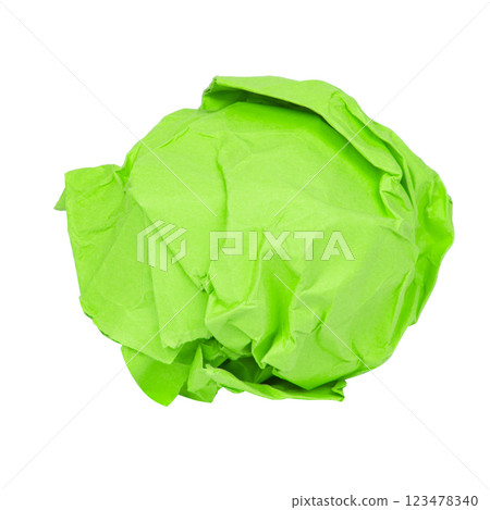 Colorful crumpled paper isolated on the white background design Colorful crumpled paper isolated on the white background design 123478340
