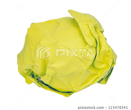 Colorful crumpled paper isolated on the white background design Colorful crumpled paper isolated on the white background design 123478341