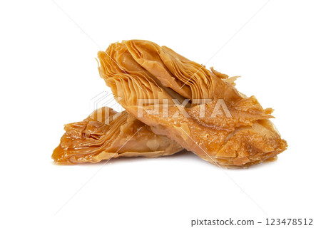 Honey baklava sweet isolated on the white background 123478512