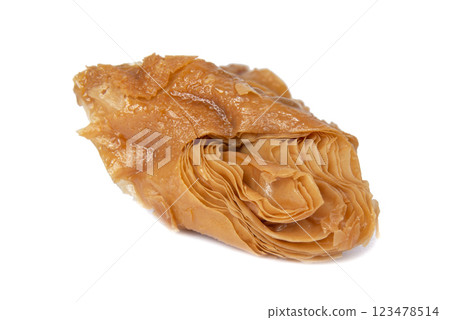 Honey baklava sweet isolated on the white background 123478514