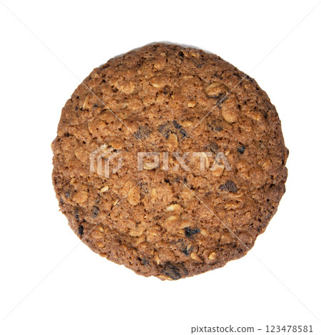 Cereal baked cookies isolated on the white background Cereal baked cookies isolated on the white background 123478581