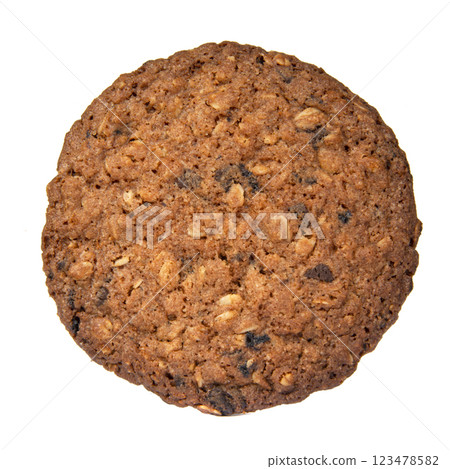 Cereal baked cookies isolated on the white background Cereal baked cookies isolated on the white background 123478582