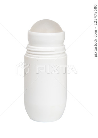 Cosmetic plastic antiperspirant tube isolated on the white background 123478590