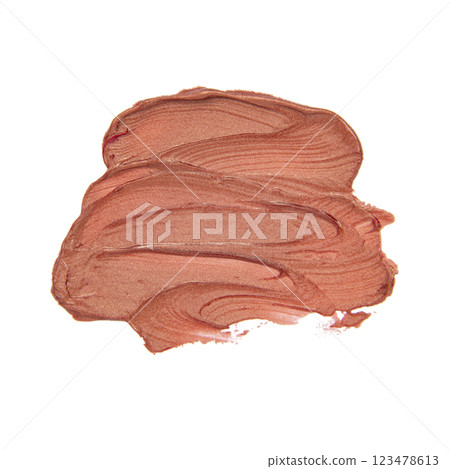 Glossy lipstick track example trace isolated on the white background 123478613