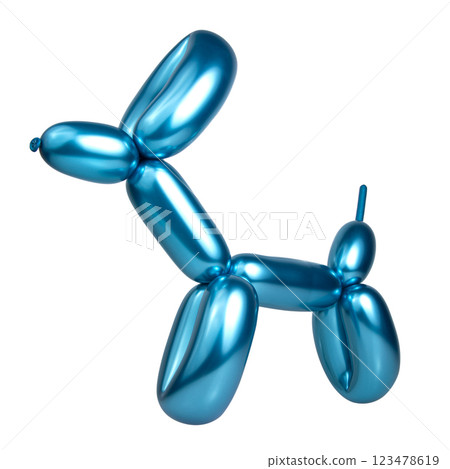 Party balloon dog toy isolated on the white background 123478619