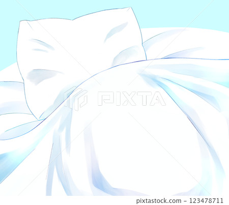 單人床枕頭和羽絨被 123478711