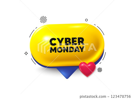 Offer speech bubble 3d icon. Cyber Monday Sale tag. Special offer price sign. Advertising Discounts symbol. Cyber monday chat offer. Speech bubble love banner. Text box balloon. Vector Offer speech bubble 3d icon. Cyber Monday Sale tag. Special offer price sign. Advertising Discounts symbol. Cyber monday chat offer. Speech bubble love banner. Text box balloon. Vector 123478756