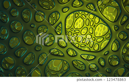 Abstract illustration of organic mesh pattern. Layers of parametrical structures in different lights. 3d rendering magic network. 123478863