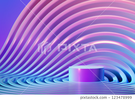 Trendy neon light holographic podium for product, cosmetic, perfume presentation. 3d rendering background in vibrant pastel colors. Pack shot mockup. Show case template. Trendy neon light holographic podium for product, cosmetic, perfume presentation. 3d rendering background in vibrant pastel colors. Pack shot mockup. Show case template. 123478999