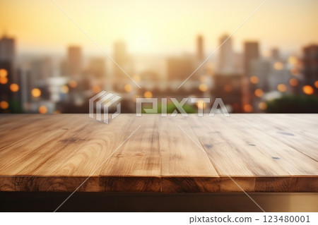Wooden texture table on blurred background Wooden texture table on blurred background 123480001