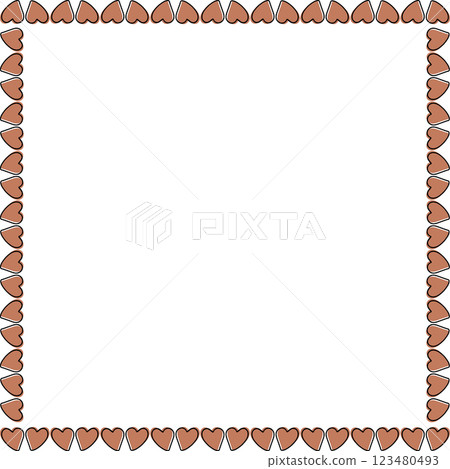 Heart vector square empty frame. Heart, love, romance or valentine's day red heart. Empty space for your text Heart vector square empty frame. Heart, love, romance or valentine's day red heart. Empty space for your text 123480493