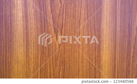 Light Shinny Brown Wood Texture Background, Vertical Lines Close-Up Table Surface 123480566