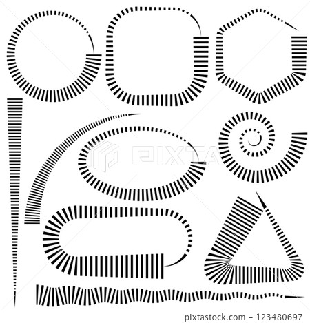 Vector Circle countdown icon. Timer symbol. Interval symbol. Clock measure. Line design element. Set of Hour and minute icons. Watch simple logo Vector Circle countdown icon. Timer symbol. Interval symbol. Clock measure. Line design element. Set of Hour and minute icons. Watch simple logo 123480697