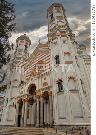 New Church of St. Spyridon in Bucharest, Romania. 123481788