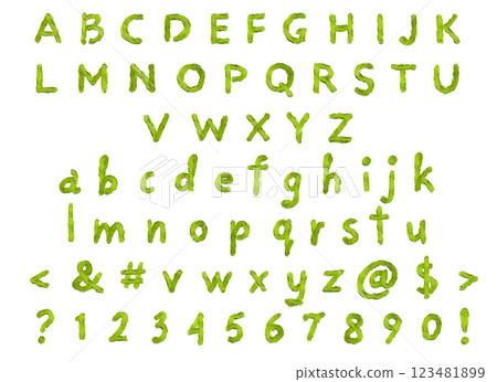 English alphabet from A to Z and numbers from 0 to 9. Handwritten font with oil paint. English alphabet from A to Z and numbers from 0 to 9. Handwritten font with oil paint. 123481899