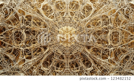 A fantastic design with intricately intertwined circuit patterns 123482152