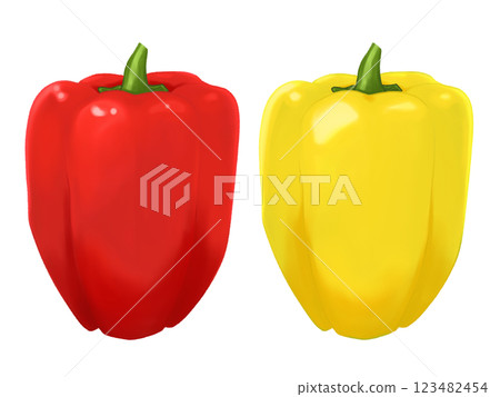 Paprika red and yellow 123482454