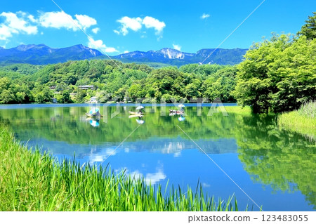 Lake Matsubara in the summer Lake Matsubara in the summer 123483055